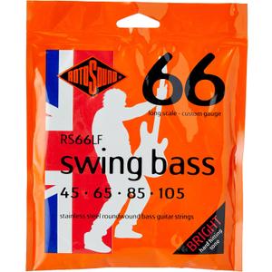 Rotosound RS66LF Swing Bass 66 Stainless Steel Bass Guitar Strings (45 65 85 105)
