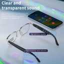 Piluyaa Smart Glasses Bluetooth Audio Sunglasses for Men Women with Dual Stereo Speakers, Open Ear Music &HD Calling, Touch &Voice Assistant, UV ProtectionSilver