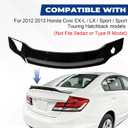 Rear Spoiler Compatible with 2013 2014 2015 9th Gen Honda Civic Sedan