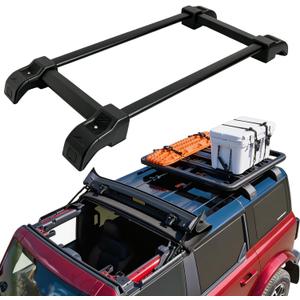 Half Roof Rack Fit for Ford Bronco 2021-2026 4-Door Hard Top Only - Aluminum Rooftop Cargo Luggage Carrier, Low Profile
