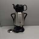 ETHNIQ - Electric Samovar | 4L Stainless Steel Tea Maker | Adjustable Temperature Controller | Boil Dry & Auto Shot-off | 1.2L Porcelain Teapot | Turkish, Persian, Russian Tea Kettle  Black