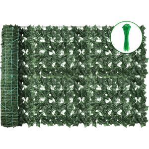Artificial Ivy Privacy Fence Wall Screen,100X40in Privacy Fence Panels Privacy Fencing Faux Greenery Backdrop Ivy Vine Leaf Hedges Grass Fence Panels for Patio, Balcony, Garden, Backyard
