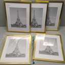 upsimples 11x14 Picture Frame Set of 5, Display Pictures 8x10 with Mat or 11x14 Without Mat, Wall Gallery Photo Frames, Gold