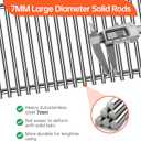 1Pack 27inch Stainless Steel Grill Steel Wire Cooking Grid Rock Grates Replacement Parts for Chargriller 5050,King Griller 3008 5252 Grills Grate Part OEM CG2121