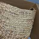 Deco 79 Seagrass Handmade Decorative and Functional Storage Basket Large Woven Basket Organizer with Ring Handles, Basket for Storage 20" x 18" x 19", Brown