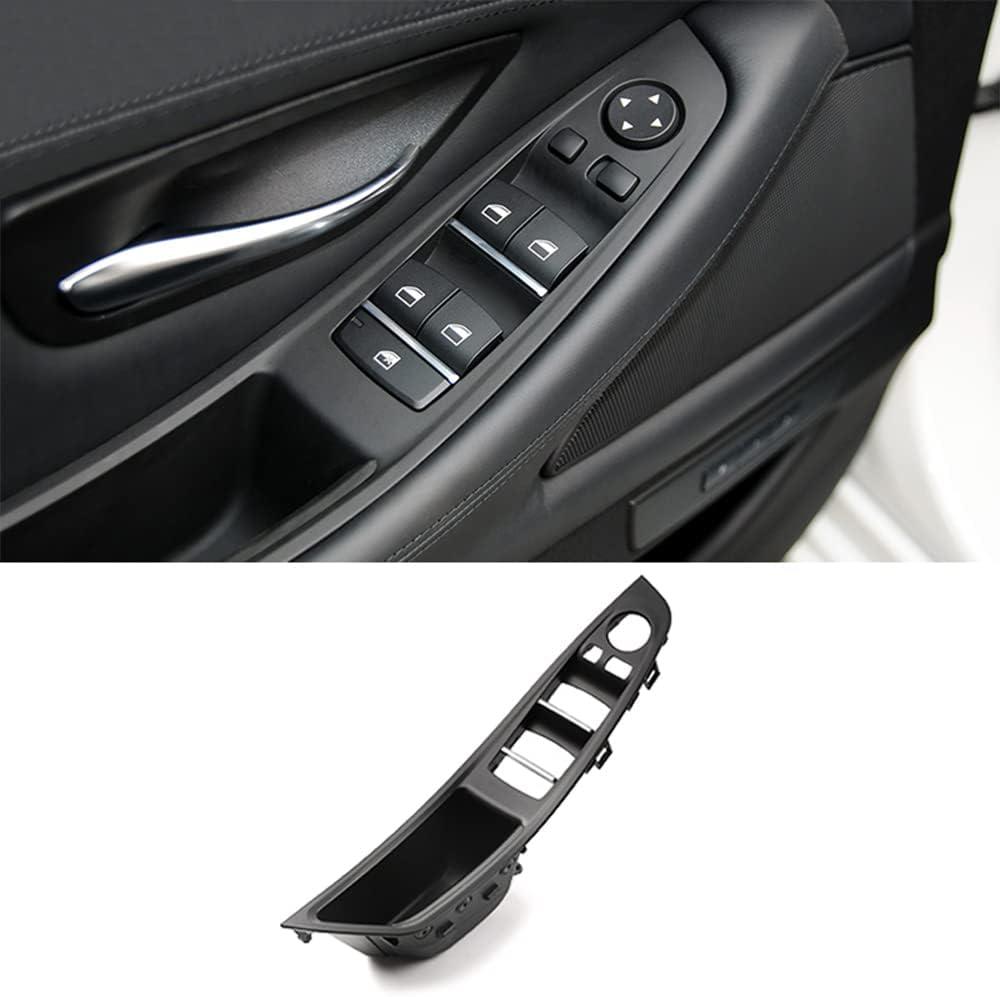 Car Door Handle for BMW 5 Series F10 F11 2011-2016 Interior Door Handles Replace Cover Car Door Handle Assembly 520i 528i 530i 535d 535i 550i (Black, Main Driver)