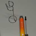 Maestri House Rechargeable Milk Frother with Stand, LunaFro Handheld Electric Foam Maker Waterproof Detachable Stainless Steel Whisk Drink Mixer Foamer for Lattes, Cappuccino (Gradient Orange)