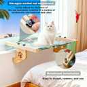 Cat Window Perch for Large Cats Inside, Sturdy Cat Window Hammock Seat with Cooling Mat, Adjustable Cats Platform Bed Shelf Fits Windowsill, Bedside, Desk, Drawers and Cabinet