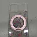 Loheckle for iPhone 14/13 Case with Stand- Compatible with MagSafe Women Girls Cute Clear Girly Aesthetic Unique Design Soft TPU Magnetic Ring Phone Cover for Apple 14/13, Purple Flower