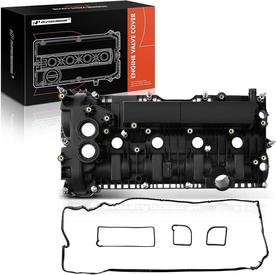 A-Premium Engine Valve Cover, with Gasket & Bolts, Compatible with Ford Edge/Mustang 2015-2019, Escape 2017-2019, Explorer 2016-2019, Fusion 2017-2020 & Lincoln MKC/MKZ 2017-2019, 2.0L 2.3L DOHC