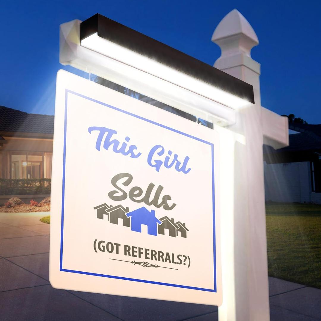LUHLEE Solar Sign Light Outdoor,Ultra Bright Solar Address Lights 1Pack,Solar House Number Light Waterproof,Solar Wall Lights LED Outdoor Sign Lighting for Real Estate Sign Posts Signboard Mailbox