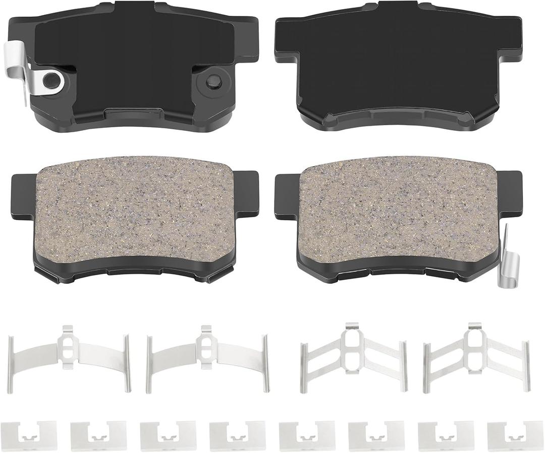 HZ537 Premium Replacement Rear Brake Pad Set Compatible with Acura and Honda Accord Civic CRZ Prelude S200