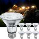 PAR20 Flood 39W 120V 480 Lumens Flood Light Bulbs, 6 Pcs PAR20 Range Hood Light Bulb with Dimmable E26 Base, Dimmable 2800K Warm White, Long Lasting for Indoor Spotlight, Range Hood, Recessed