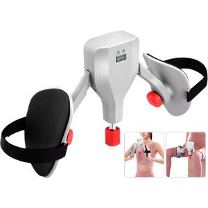 Thigh Master Hip Trainer Kegel Exerciser - Pelvic Floor & Inner Thigh Exercise Device - 77LBS Adjustable Leg Workout Equipment for Home Gym (Silver)