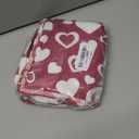 6 Pcs Valentines Day Canvas Tote Bags Heart Decorated Reuseable Grocery Shopping Bag Valentines Gift Goodie Bag