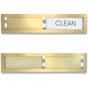 Clean Dirty Magnet for Dishwasher, Premium Stainless Steel 304, Dirty Clean Dishwasher Magnet for Kitchen Decor, Dishwasher Accessory, Birthday Gift for Mom Women Friend (Golden-03)