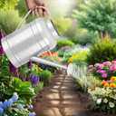 2.3 Gallon Metal Watering Can, Galvanized Watering Can for Outdoor Indoor Plants, Large Water Can for Plants and Garden Flower