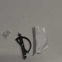 2 Pack Concealed Drawer Door Finger Insert Recessed Flush Pull Handle with Resin Back Cap, Black