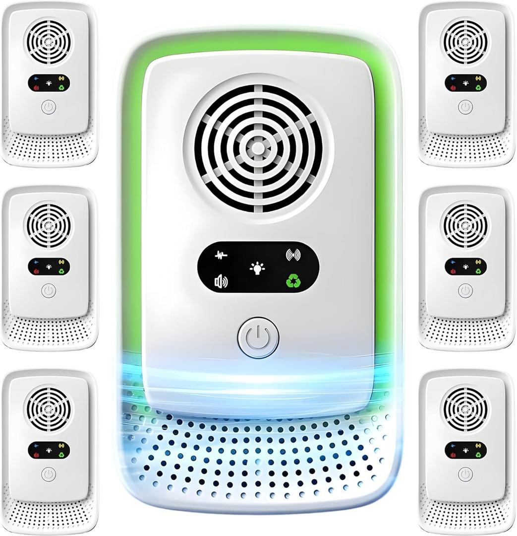Aurasonic 2026 Upgraded Ultrasonic Pest Repeller Indoor  6 Pack Plug-in Device for Home, Office & Warehouse