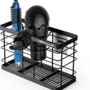 Hair Dryer Holder - Hair Tool Organizer Wall Mount/Adhesive Blow Dryer Holder/Curling iron holder Cabinet Door Bathroom Organizer for Hair Dryer, Curling Wands, Hair Straighteners Black