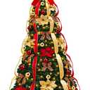 6.5 Ft Pop up Christmas Tree,Prelit 200 Warm White LED Lights,Opens Instantly,Fully Decorated,8 Lighting Modes & Timer,Fire-Resistant,Foldable,Collapsible Xmas Tree Outdoor Indoor Holiday Party Decor