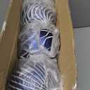 Lanpn 12 Pcs 4" Large Christmas Balls Ornaments, Outdoor Xmas Tree Hanging Decorations, Shatterproof Christmas Ball Ornament Set for Home Winter Holiday, Assorted Relief Pattern, Blue & White