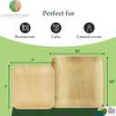 50-Piece Palm Leaf Plates Set | 25 x 10" & 25 x 7" Square Plates | Perfect for Parties, Weddings, and Everyday Use