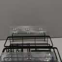 Liuoud 5 Pack Shower Caddy Organizer Rack Shelf for Inside Shower, Adhesive Bathroom Wall Storage Basket Rustproof Stainless Steel Shampoo Holder, Bathroom Accessory Decor Set, Black.