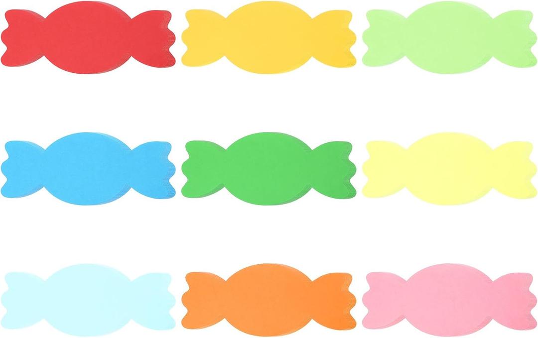 PATIKIL Bulletin Cutouts Paper, 108Pcs Candy Shaped Bulletin Board Paper Cut Outs Decorations for Classroom DIY Crafts Projects Party Supplies, Multicolored