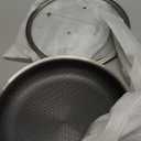 Vocvee Non Stick Frying Pans, 10-inch with Lid, Hybrid Frying Pans Nonstick Stainless Steel Skillets, Dishwasher & Oven-Safe, Stay-Cool Handle, PFOA Free Cookware, Compatible with All Cooktops