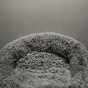 Donut Pet Bolster Faux Fur Bed for Dog, Grey, 36" x 36"