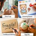 Dual Tip Permanent Markers, 16 Pack, Fine & Ultra Fine Tip, Fine Tip Permanent Markers, Quick Drying, Works on wood, Paper, Plastic, Metal and Glass, for Home, Office and School use (16)