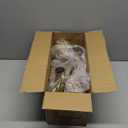 21 Rattan Light Fixtures Ceiling Light Wicker Boho Chandelier with Hand Woven Brushed Brass Finish Flower Shade for Kids Room Bedroom Laundry Room Cloak Room 5-Light