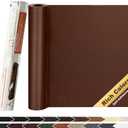 KING MOUNTAIN Leather Repair Patch, 12 x 60 Inches Self-Adhesive Repair Tape for Damaged Furniture, Seating, Car Seats, Goods (New Brown)