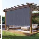 Outdoor Roller Shades,Exterior Cordless Patio Shades Roll Up Blinds for Porch Gazebo Pergola Backyard,Outdoor Blinds for Patio Privacy Screen Protection UV Sun Blocking Fade-Resistant 8ft Wide x 8 H