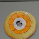 ANWA Adjustable Cat Cone Collar Soft, Cute Cat Donut Collar After Surgery, Kitten Recovery Cones to Stop Licking (Medium (7-18 lbs), Orange)