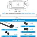 Muzata 20Pack 3.3FT Black LED Strip Channel with Milky Diffuser U1SW BW