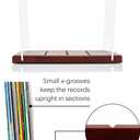 Premium Vinyl Record Storage - a Mid-Century Style Record Holder for Albums, 60-70 LP Capacity - Complements Any Record Player (Brown)