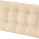 Tufted Bench Cushions for Outdoor Furniture, 48" x 18" Porch Swing Cushions Filled with Foam, Overstuffed Patio Cushions for Bench Loveseat with 2-3 Seats,Thick and Water Resistant, Beige