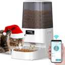 Automatic Cat Feeder with App Control, 5L Food Dispenser for Cats and Small Dogs, 2.4/5G Wi-Fi, Dual Power, Programmable Portions, Anti-Jam & Fresh-Lock, Stainless Steel Bowl, Easy to Clean