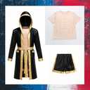 Boxer Costume Kids Boxing Sumo Wrestler WWE 4 Pcs Cosplay Halloween, L