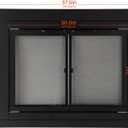 Stanbroil Fireplace Glass Cabinet-Style Door, Black Finish, Small, Decorative Fireplace Screen Door for Fireplace Accessories