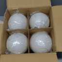 8 Pieces 6 Inch Large Christmas Balls Ornaments, Glitter Christmas Tree Decoration Giant Oversized Shatterproof Plastic Xmas Ball Outdoor Hanging Decorations for Holiday Party Lawn Yard