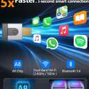 2-in-1 Mini Wireless CarPlay Adapter for Apple CarPlay & Android Auto,Upgrade Wired to Wireless, Fast Auto-Connect, Plug & Play (iOS 10+, Android 10+, 2016+ Cars)