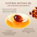 Batana Oil for Hair Growth, 100% Raw Organic Batana Oil for Hair Loss, for Dry, Damaged Hair, Eliminates Split Ends, Enhances Thickness & Increases Shine - 4.23 Oz
