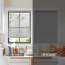 LazBlinds Cordless 1" Vinyl Mini Blinds for Indoor Windows - Light Filtering Horizontal Window Blinds & Shades, 21" W x 48" H, Grey