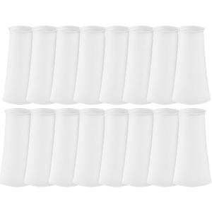 16 Pack Filter Sock 4 Inch Ring, Filter Socks for Saltwater Aquarium by 15 Inch Long, 200 Micron Aquarium Filter Sock for Fish Tank Sump Saltwater Freshwater Aquariums