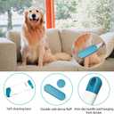 2 Pack Furniture Lint Remover Brushes, Double Sided Self Cleaning Loose Hair Catcher for Pet, Hair Cleaner for Clothes, Sofa, Carpet
