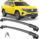 FengYu 300lb Lockable Roof Rack Cross Bars Compatible with Volkswagen VW Atlas 2017-2026 with Raised Side Rails(Not for Atlas Cross Sport), Heavy Duty Aluminum Roof Rails Crossbars Cargo Bars Carrier