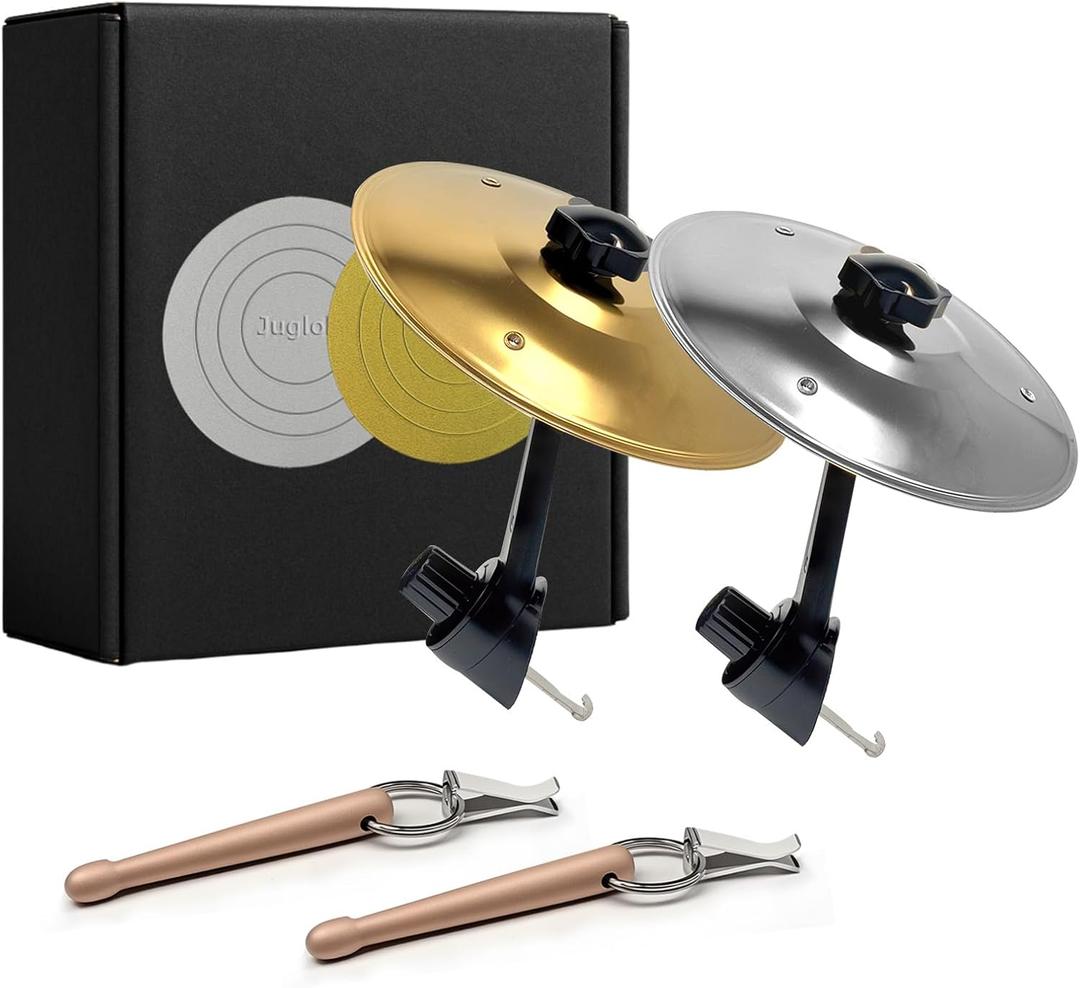 2 pcs Car Crash Cymbal, Car Crash Cymbal Air Vent,Crisp Metallic Sound - Quirky Gift for Road Trips & Music Lovers (gold+silver)